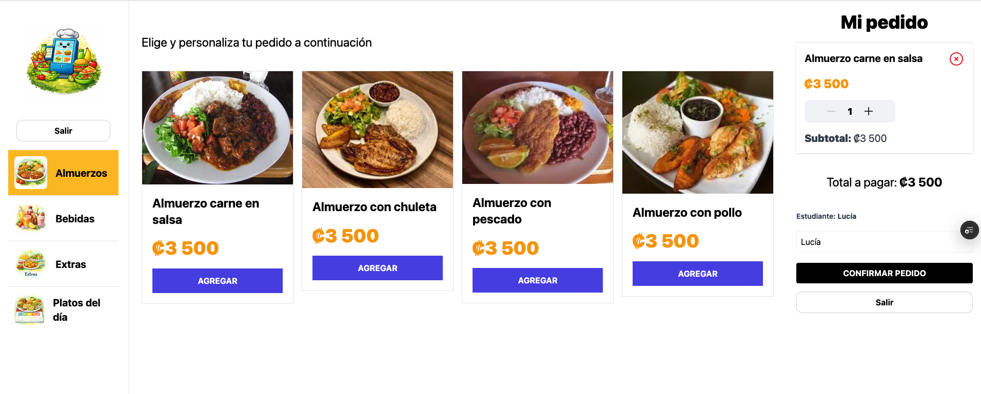 Kiosco digital de SmartLunch